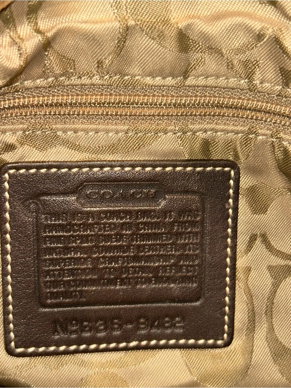 Vintage Coach SoHo Flap Shoulder Bag 9482 Tan Suede